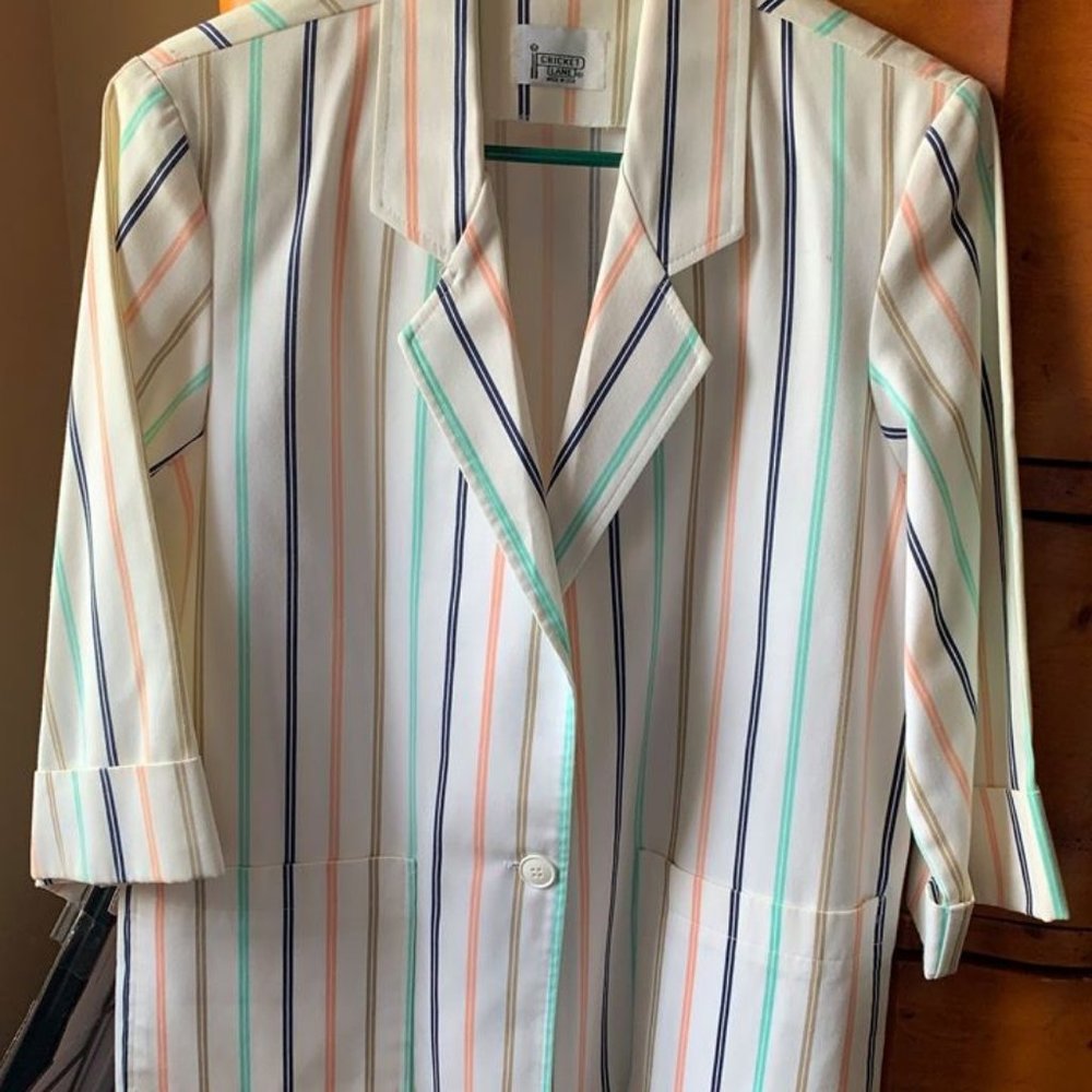 Cricket Lane™ striped linen jacket